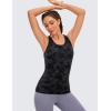 imageCRZ YOGA Womens Butterluxe Yoga Workout Tank Tops Racerback Sleeveless Camisole Athletic Gym ShirtsTie Dye Smoke Ink