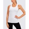 imageCRZ YOGA Womens Butterluxe Yoga Workout Tank Tops Racerback Sleeveless Camisole Athletic Gym ShirtsWhite