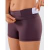 imageCRZ YOGA Womens Naked Feeling Biker Shorts  3 Inches High Waisted Yoga Workout Running SpandexArctic Plum