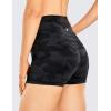 imageCRZ YOGA Womens Naked Feeling Biker Shorts  3 Inches High Waisted Yoga Workout Running SpandexDark Grey Camouflage