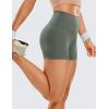 imageCRZ YOGA Womens Naked Feeling Biker Shorts  3 Inches High Waisted Yoga Workout Running SpandexGrey Sage