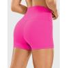 imageCRZ YOGA Womens Naked Feeling Biker Shorts  3 Inches High Waisted Yoga Workout Running SpandexHibiscus Purple