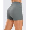 imageCRZ YOGA Womens Naked Feeling Biker Shorts  3 Inches High Waisted Yoga Workout Running SpandexLava Smoke Grey