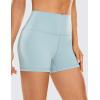 imageCRZ YOGA Womens Naked Feeling Biker Shorts  3 Inches High Waisted Yoga Workout Running SpandexLight Grayish Blue