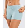 imageCRZ YOGA Womens Naked Feeling Biker Shorts  3 Inches High Waisted Yoga Workout Running SpandexLight Grayish Blue