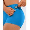 imageCRZ YOGA Womens Naked Feeling Biker Shorts  3 Inches High Waisted Yoga Workout Running SpandexMadagascar Blue