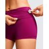 imageCRZ YOGA Womens Naked Feeling Biker Shorts  3 Inches High Waisted Yoga Workout Running SpandexMagenta Purple