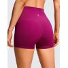 imageCRZ YOGA Womens Naked Feeling Biker Shorts  3 Inches High Waisted Yoga Workout Running SpandexMagenta Purple
