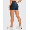 imageCRZ YOGA Womens Naked Feeling Biker Shorts  3 Inches High Waisted Yoga Workout Running SpandexTrue Navy
