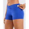 imageCRZ YOGA Womens Naked Feeling Biker Shorts  3 Inches High Waisted Yoga Workout Running SpandexWaves Blue