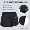 imageCRZ YOGA Womens Running Shorts Low Waisted 25quot  Mesh Liner Quick Dry for Track Gym Athletic Workout with Zip PocketBlack