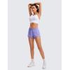 imageCRZ YOGA Womens Running Shorts Low Waisted 25quot  Mesh Liner Quick Dry for Track Gym Athletic Workout with Zip PocketDark Lavender Purple