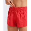 imageCRZ YOGA Womens Running Shorts Low Waisted 25quot  Mesh Liner Quick Dry for Track Gym Athletic Workout with Zip PocketDeep Red