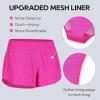 imageCRZ YOGA Womens Running Shorts Low Waisted 25quot  Mesh Liner Quick Dry for Track Gym Athletic Workout with Zip PocketHibiscus Purple