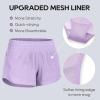 imageCRZ YOGA Womens Running Shorts Low Waisted 25quot  Mesh Liner Quick Dry for Track Gym Athletic Workout with Zip PocketLilac