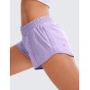 imageCRZ YOGA Womens Running Shorts Low Waisted 25quot  Mesh Liner Quick Dry for Track Gym Athletic Workout with Zip PocketLilac