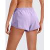 imageCRZ YOGA Womens Running Shorts Low Waisted 25quot  Mesh Liner Quick Dry for Track Gym Athletic Workout with Zip PocketLilac