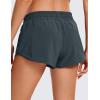 imageCRZ YOGA Womens Running Shorts Low Waisted 25quot  Mesh Liner Quick Dry for Track Gym Athletic Workout with Zip PocketMelanite