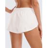 imageCRZ YOGA Womens Running Shorts Low Waisted 25quot  Mesh Liner Quick Dry for Track Gym Athletic Workout with Zip PocketMilky White Bone