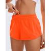 imageCRZ YOGA Womens Running Shorts Low Waisted 25quot  Mesh Liner Quick Dry for Track Gym Athletic Workout with Zip PocketNeon Orange
