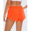 imageCRZ YOGA Womens Running Shorts Low Waisted 25quot  Mesh Liner Quick Dry for Track Gym Athletic Workout with Zip PocketNeon Orange