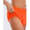 imageCRZ YOGA Womens Running Shorts Low Waisted 25quot  Mesh Liner Quick Dry for Track Gym Athletic Workout with Zip PocketNeon Orange