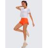 imageCRZ YOGA Womens Running Shorts Low Waisted 25quot  Mesh Liner Quick Dry for Track Gym Athletic Workout with Zip PocketNeon Orange