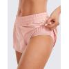 imageCRZ YOGA Womens Running Shorts Low Waisted 25quot  Mesh Liner Quick Dry for Track Gym Athletic Workout with Zip PocketPuff Pink