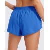 imageCRZ YOGA Womens Running Shorts Low Waisted 25quot  Mesh Liner Quick Dry for Track Gym Athletic Workout with Zip PocketSparkle Blue