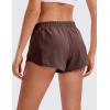 imageCRZ YOGA Womens Running Shorts Low Waisted 25quot  Mesh Liner Quick Dry for Track Gym Athletic Workout with Zip PocketTaupe