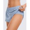 imageCRZ YOGA Womens Running Shorts Low Waisted 25quot  Mesh Liner Quick Dry for Track Gym Athletic Workout with Zip PocketThe Breeze Blue