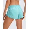 imageCRZ YOGA Womens Running Shorts Low Waisted 25quot  Mesh Liner Quick Dry for Track Gym Athletic Workout with Zip PocketTurquoise