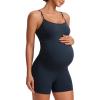 imageCRZ YOGA Butterluxe Maternity Workout Romper for Women Casual Spaghetti Strap Shorts Jumpsuit Pregnancy Tank Top BodysuitTrue Navy