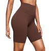 imageCRZ YOGA Womens Butterluxe Biker Shorts 8 Inches  High Waisted Workout Running Volleyball Spandex YogaCoffee Brown