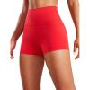 imageCRZ YOGA Womens Naked Feeling Biker Shorts  3 Inches High Waisted Yoga Workout Running SpandexDeep Red