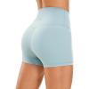imageCRZ YOGA Womens Naked Feeling Biker Shorts  3 Inches High Waisted Yoga Workout Running SpandexLight Grayish Blue