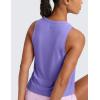 imageCRZ YOGA Cloudweight Crew Neck Workout Tanks Lightweight Athletic Gym Tops for Women Soft Basic Running Sleeveless ShirtsDark Lavender Purple