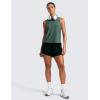 imageCRZ YOGA Cloudweight Crew Neck Workout Tanks Lightweight Athletic Gym Tops for Women Soft Basic Running Sleeveless ShirtsGraphite Green