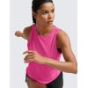 imageCRZ YOGA Cloudweight Crew Neck Workout Tanks Lightweight Athletic Gym Tops for Women Soft Basic Running Sleeveless ShirtsMagenta