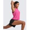 imageCRZ YOGA Cloudweight Crew Neck Workout Tanks Lightweight Athletic Gym Tops for Women Soft Basic Running Sleeveless ShirtsMagenta