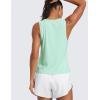 imageCRZ YOGA Cloudweight Crew Neck Workout Tanks Lightweight Athletic Gym Tops for Women Soft Basic Running Sleeveless ShirtsMint Moment