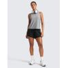 imageCRZ YOGA Cloudweight Crew Neck Workout Tanks Lightweight Athletic Gym Tops for Women Soft Basic Running Sleeveless ShirtsSilver Gray