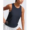 imageCRZ YOGA Cloudweight Crew Neck Workout Tanks Lightweight Athletic Gym Tops for Women Soft Basic Running Sleeveless ShirtsTrue Navy