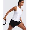 imageCRZ YOGA Cloudweight Crew Neck Workout Tanks Lightweight Athletic Gym Tops for Women Soft Basic Running Sleeveless ShirtsWhite