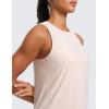 imageCRZ YOGA Cloudweight Crew Neck Workout Tanks Lightweight Athletic Gym Tops for Women Soft Basic Running Sleeveless ShirtsWhite Opal