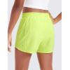 imageCRZ YOGA Girls Athletic Shorts with Zipper Pocket for Teens Kids Running Workout Casual Tennis Soccer Lightweight LinerNeon Yellow