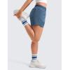 imageCRZ YOGA Girls Athletic Shorts with Zipper Pocket for Teens Kids Running Workout Casual Tennis Soccer Lightweight LinerStelindigo