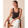 imageCRZ YOGA Softembrace Casual Tops for Women Soft Double Lined Scoop Neck Crop Sleeveless Shirts Basic Going Out TanksHot Fudge Brown