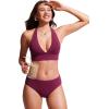 imageCRZ YOGA Womens Halter Bikini Tops V Neck Swim Bathing Suit Sexy Backless Swimsuit PaddedFuchsia