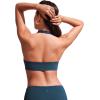 imageCRZ YOGA Womens Halter Bikini Tops V Neck Swim Bathing Suit Sexy Backless Swimsuit PaddedInsignia Blue